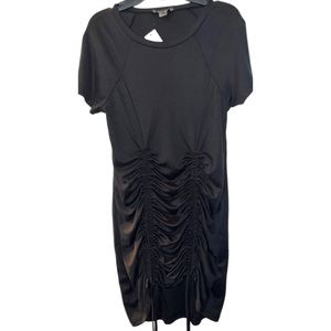 NWT TOPSHOP Black Ruched Dress